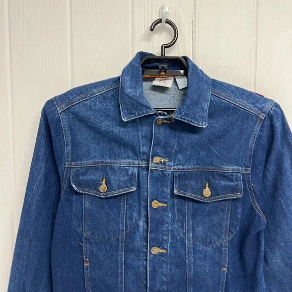 Vintage 80s Mickey BY J.G Hook men's jean jacket Mickey embroidery sequined size